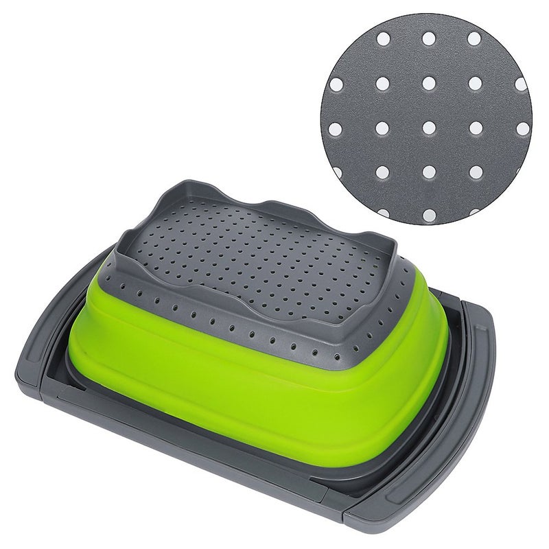 Qimh Colander Collapsible, Colander Strainer Over the Sink Food Colanders Strainers with Extendable Handles, 6-Quart, Dishwasher-Safe Kitchen Folding Strainer for Pasta, Veggies and Fruits - Image 5